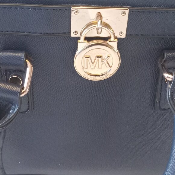 Michael Kors Micro Hamilton Black Leather Crossbody Handbag - Picture 3 of 16